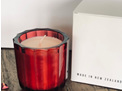 SOY CANDLES - RED FLUTED 300ml-gourmet vanilla