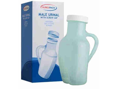 SP Male Urinal w/Handle & Lid
