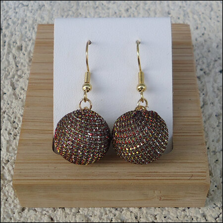 Sparkle Earrings - Red-Gold