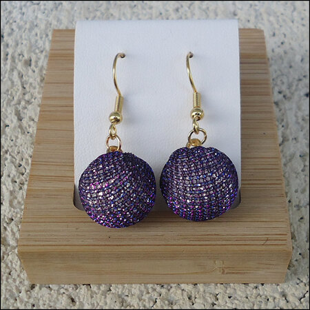 Sparkle Round Drop Earrings