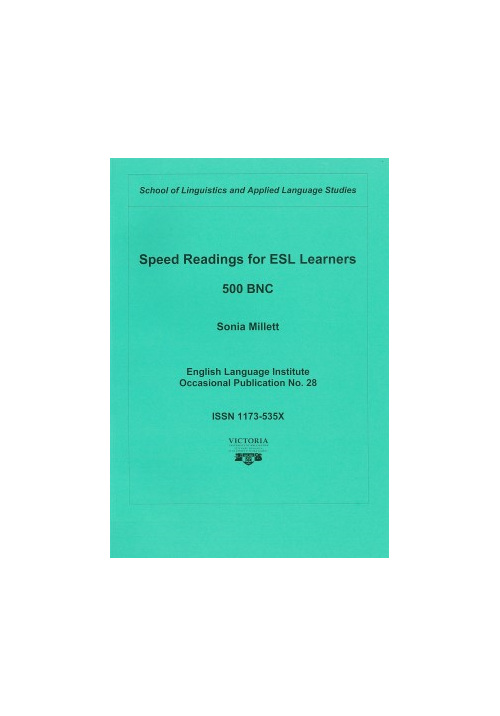 Speed Readings for ESL learners 500BNC