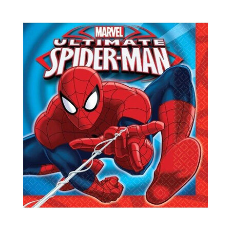 Spiderman Lunch Napkins x 16
