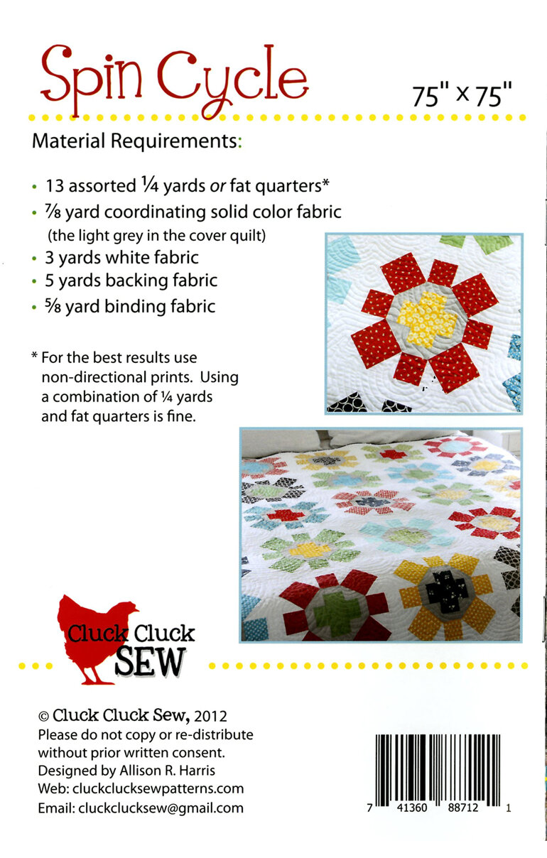 Spin Cycle Quilt Pattern from Cluck Cluck Sew