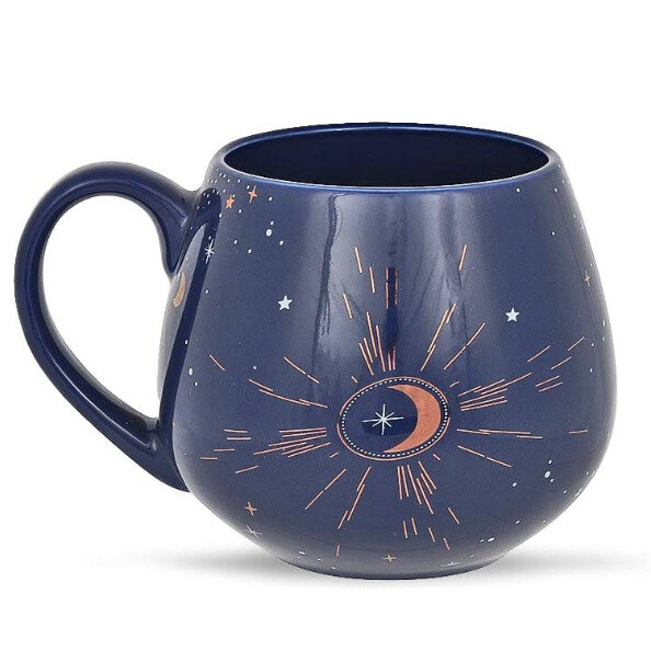 Spirit of Equinox Celestial Blue Crescent Moon Mug