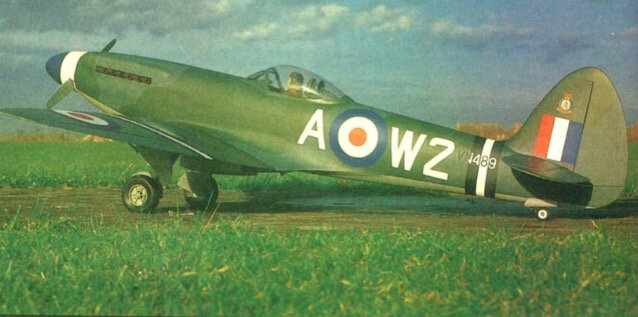 Spitfire F22 Plan 55" Span 45 Size by Gordon Whitehead