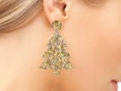 Splosh Christmas Gold Tree Earrings
