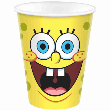 Sponge Bob cups x 8