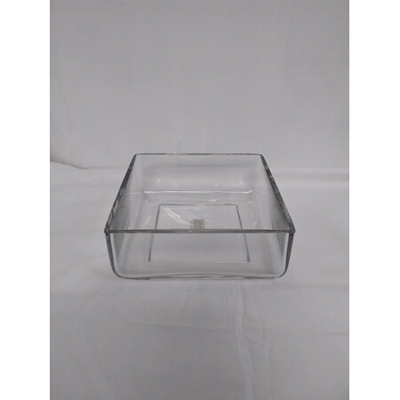 Square clear glass container G1724