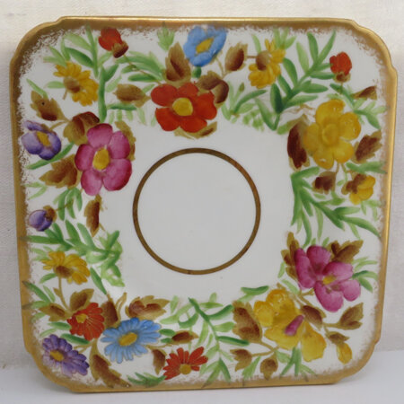 Square tea plate pattern 588