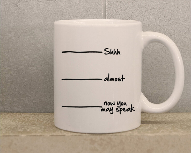 sssh almost now you can speak levels coffee mug