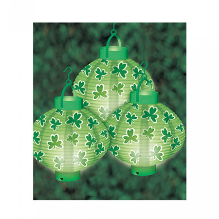 St Patrick's Day light lanterns pack of 3.