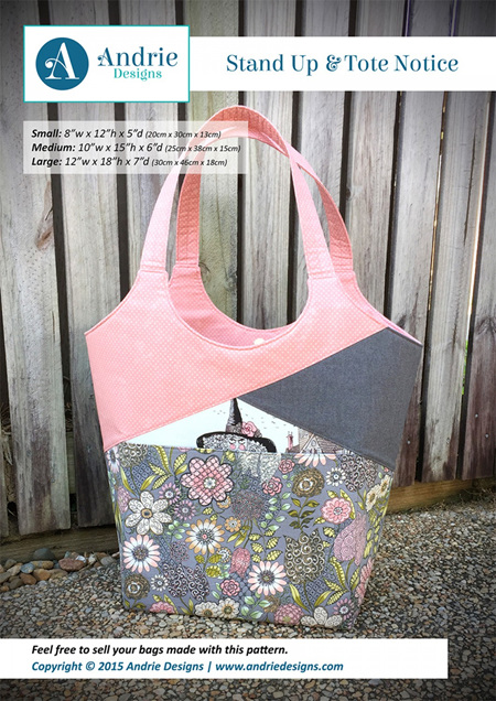 Stand Up & Tote Notice Bag Pattern