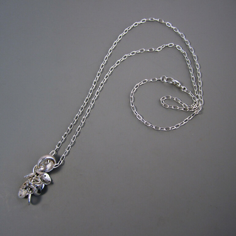 Star Cluster Sterling Silver Charm Necklace