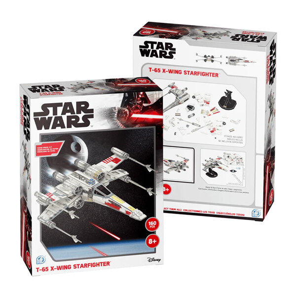 Star Wars 3D Paper Model: X Wing Star Fighter T-65 160 Piece Puzzle with Glue