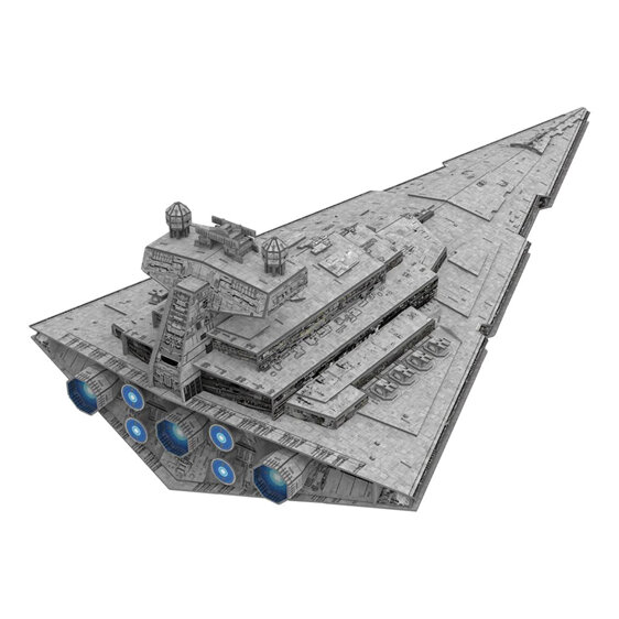 Star Wars 3D Paper Models: Imperial Star Destroyer 278 Piece Puzzle with Glue