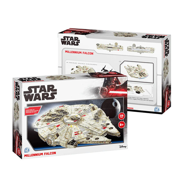 Star Wars 3D Paper Models: Millennium Falcon 216 Piece Puzzle with Glue
