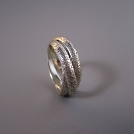Stardust Triple Band Sterling Silver Ring