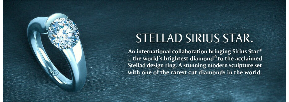 Stellad Sirius Star - Tension Set Platinum Diamond Ring