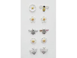 Sterling Silver Bee Happy Studs