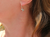 sterling silver bees bee hoop earrings lilygriffin handmade jewellery nz
