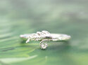 sterling silver fern koru native adjustable open ring lily griffin nz jewellery