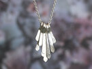 sterling silver flutter necklace feathers leaves pendant lily griffin nz jewelry