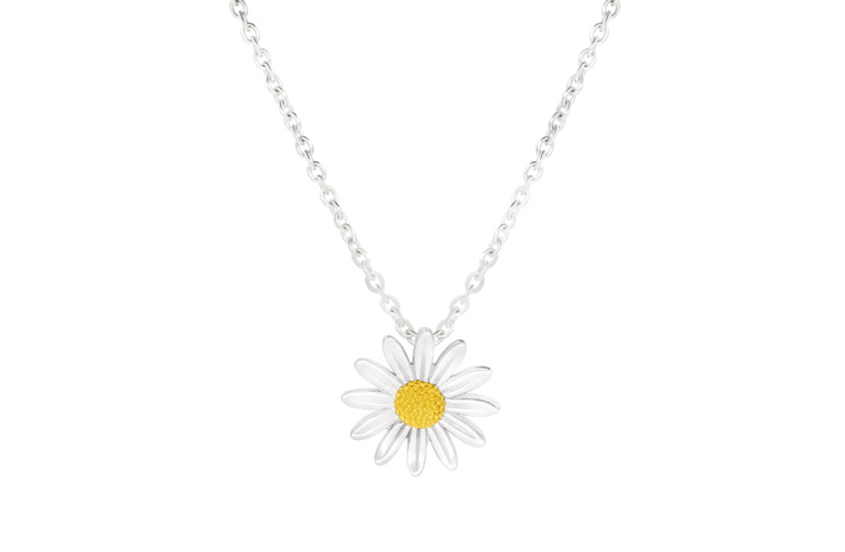 Sterling Silver, Gold Plated, NZ Daisies, Daisy Pendant