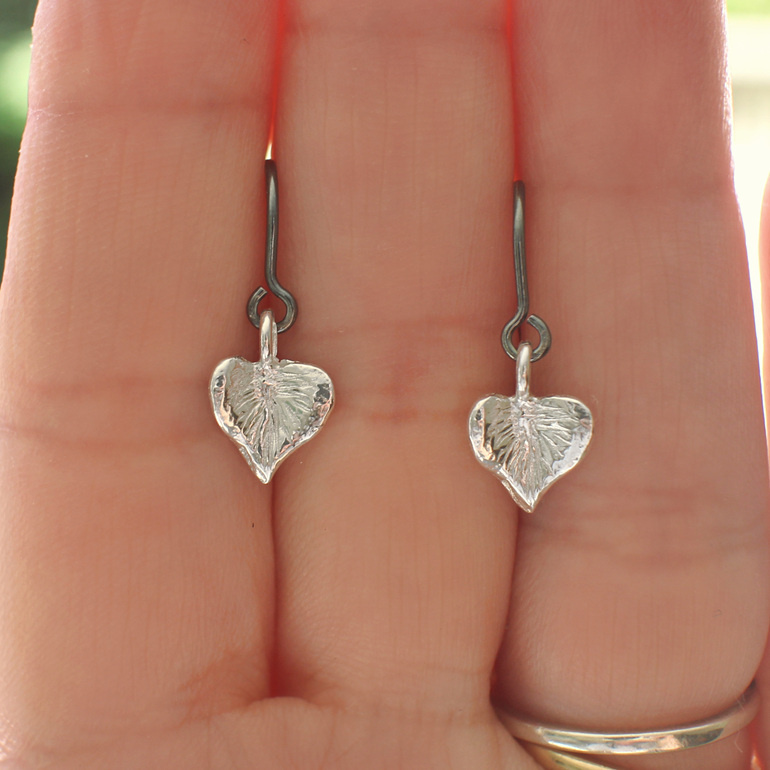 sterling silver heart sweetheart earrings love gift nz lily griffin jewellery