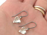 sterling silver hearts sweethearts earrings oxidised lily griffin nz jewellery