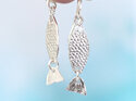 Sterling silver ika iti little fish kinetic tails earrings lily griffin jeweller