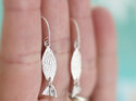 Sterling silver ika iti little fish kinetic tails earrings lilygriffin jewellery