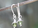 Sterling silver peridot rosehip earrings august lilygriffin nz jeweller