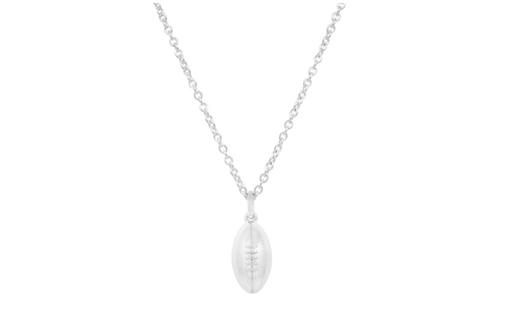 Sterling Silver Rugby Ball Pendant