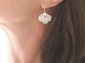 Sterling silver sea fan lace earrings ocean handmade lily griffin nz jewelry