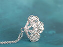 Sterling silver sea fan lace necklace ocean handmade lilygriffin nz jewellery