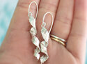 sterling silver seaweed spirals curls  handmade earrings lily griffin nz jewelry