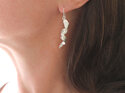 sterling silver seaweed spirals ribbons earrings lilygriffin nz jewellery