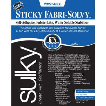 sticky fabri solvy