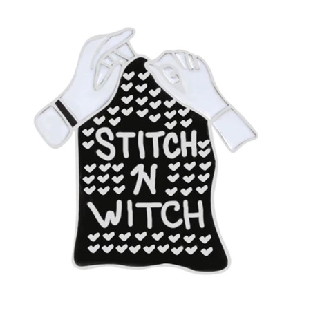 Stitch n' Witch Enamel Pin