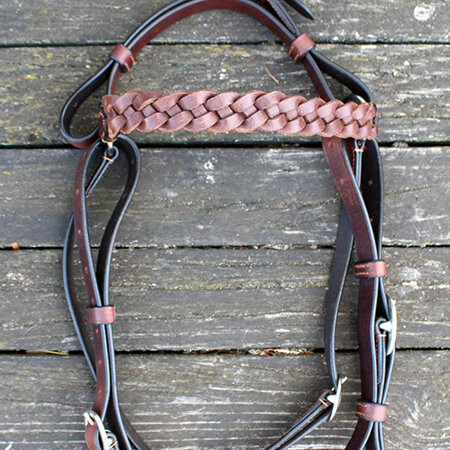 Stockmans Bridle with Plaited Browband