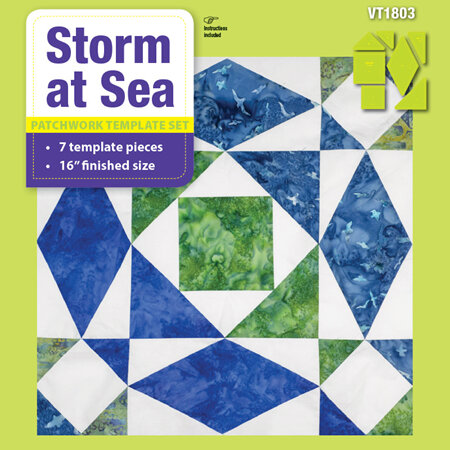 Storm at Sea Template Block - 16in Finished