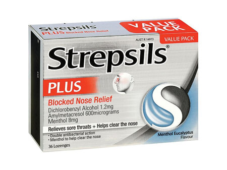 STREPSILS Plus BlockNose Rlf Loz 36s