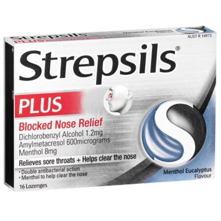 STREPSILS PLUS B/N/R LOZENGES 16S