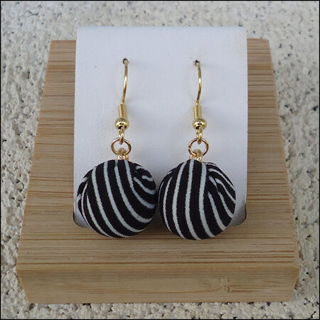 Striped Earrings - Black