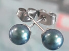 Stud earrings tahitian swarovski pearl