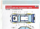Studio27 1/24 Escort RS "Rothmans" 1979