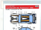 Studio27 1/24 Escort RS "Rothmans" 1980