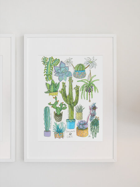 "Succulents & Cacti" Prints and Greeting cards