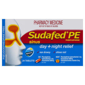 SUDAFED PE D&N Relief Sinus 24pk