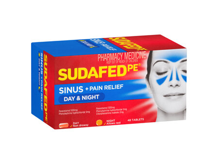 Sudafed PE Sinus Day & Night 48 Tablets